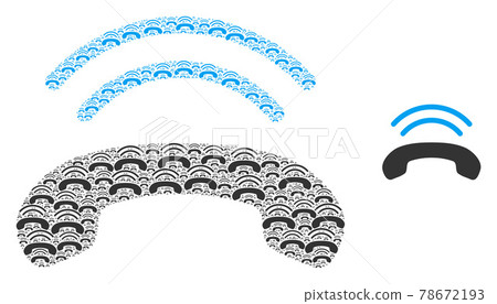 Phone Ring Fractal Icon Mosaic Phone Ring Fractal Icon Mosaic 78672193