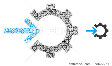 Cog Integration Fractal Icon Composition - Stock Illustration [78672234 ...