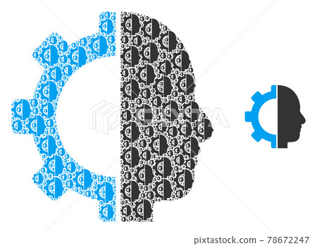 Cyborg Gear Fractal Icon Mosaic - Stock Illustration [78672247] - PIXTA
