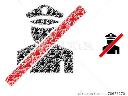Wrong Policeman Fractal Icon Collage Wrong Policeman Fractal Icon Collage 78672270