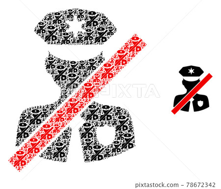 Closed Police Patrol Fractal Icon Mosaic Closed Police Patrol Fractal Icon Mosaic 78672342
