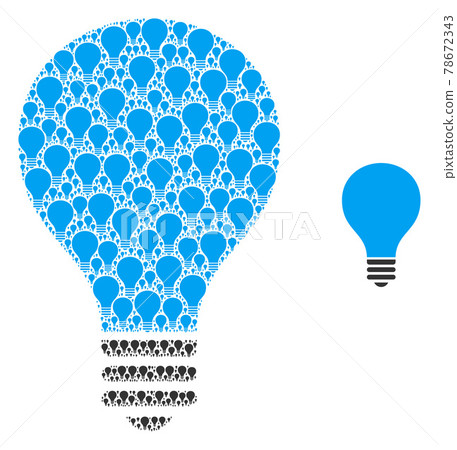 Bulb Fractal Icon Collage Bulb Fractal Icon Collage 78672343
