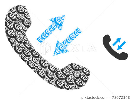 Phone Talking Fractal Icon Collage Phone Talking Fractal Icon Collage 78672348