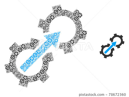 Gear Integration Fractal Icon Mosaic - Stock Illustration [78672360 ...