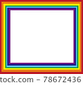 Rainbow frame illustration 78672436