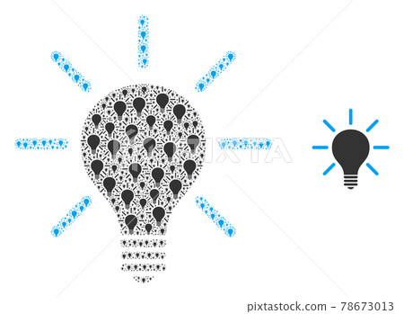 Light Bulb Recursive Icon Composition-插圖素材 [78673013] - PIXTA圖庫