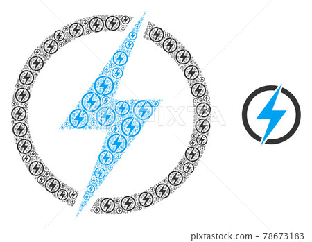 Electricity Fractal Icon Mosaic Electricity Fractal Icon Mosaic 78673183
