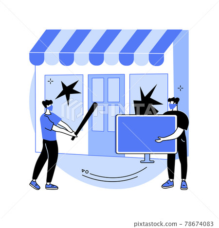 Looting abstract concept vector illustration. Looting abstract concept vector illustration. 78674083
