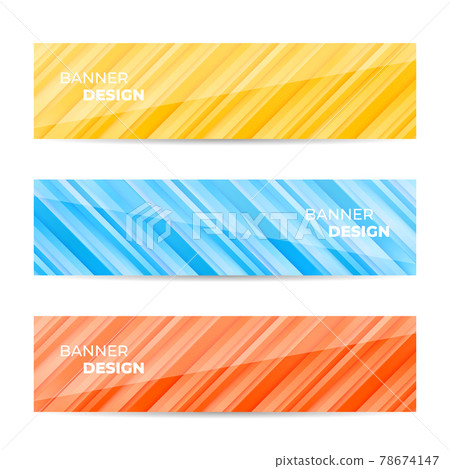 Abstract design banner web template collection. 78674147