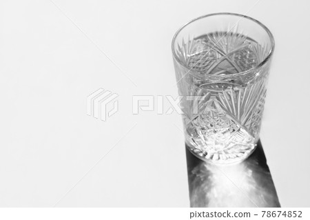still clear water in a crystal glass. shadows and reflects. copy space. fresh water concept still clear water in a crystal glass. shadows and reflects. copy space. fresh water concept 78674852