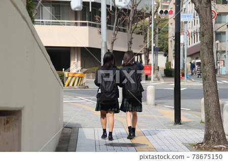 School road for high school girls in Kobe School road for high school girls in Kobe 78675150