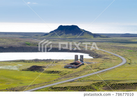 Seltun area aerial landscape, south Iceland panorama. Seltun area aerial landscape, south Iceland panorama. 78677010