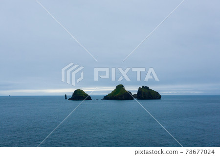 Westman Islands beach day view, Iceland landscape.Smaeyjar islands Westman Islands beach day view, Iceland landscape.Smaeyjar islands 78677024