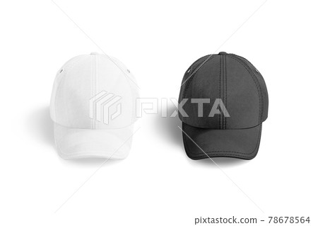 Blank black and white baseball cap mockup, front view Blank black and white baseball cap mockup, front view 78678564
