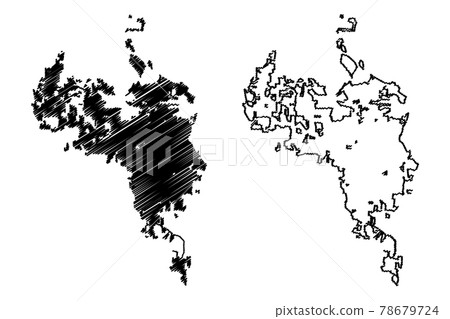 Cary City, North Carolina (United States cities, United States of America, usa city) map vector illustration, scribble sketch City of Cary map 78679724