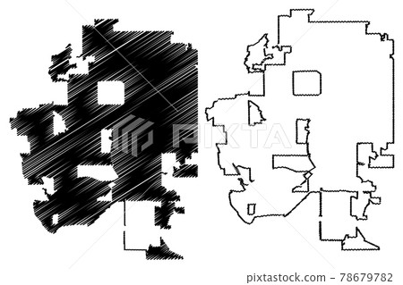 Lakewood City, Colorado (United States cities, United States of America, usa city) map vector illustration, scribble sketch City of Lakewood map 78679782