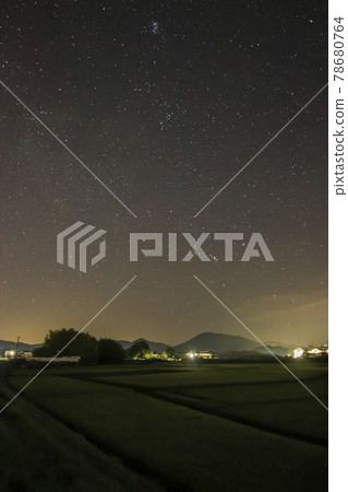 Satoyama's early autumn starscape rising Orion Satoyama's early autumn starscape rising Orion 78680764