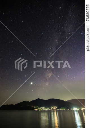 Early autumn starscape in Setouchi, the setting summer Milky Way Early autumn starscape in Setouchi, the setting summer Milky Way 78680765