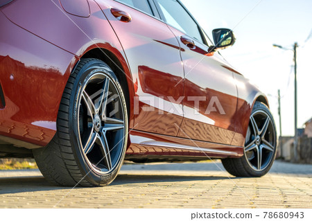 Frankfurt, Germany - September 27, 2020: Closeup of Mercedes Benz car wheels with Michelin tyres and light weight alloy rims. Frankfurt, Germany - September 27, 2020: Closeup of Mercedes Benz car wheels with Michelin tyres and light weight alloy rims. 78680943