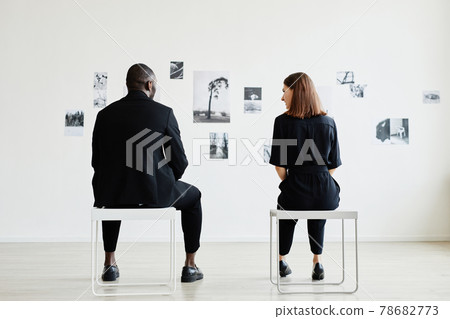 Couple in Art Gallery Back View Couple in Art Gallery Back View 78682773