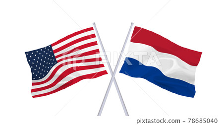 American and Dutch flags 78685040