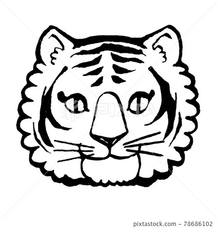 2022 生肖虎臉圖線描 78686102