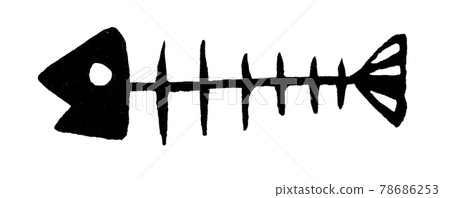 超現實主義魚骨的手繪插圖 超現實主義魚骨的手繪插圖 78686253