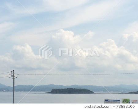 Sea and clouds Island and sea Sea and clouds Island and sea 78688100