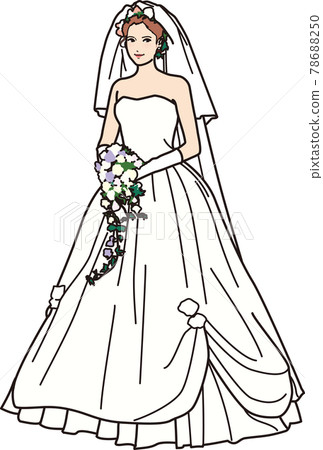 穿婚紗的整個女人的緊身胸衣 78688250