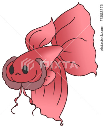 展開鰭和吸引力的實心（紅色） 78688276