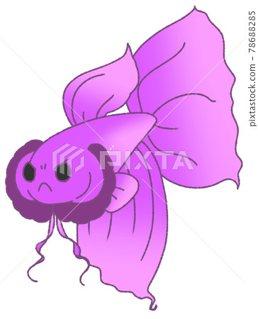 展開鰭和生氣的固體(紫色) 展開鰭和生氣的固體(紫色) 78688285