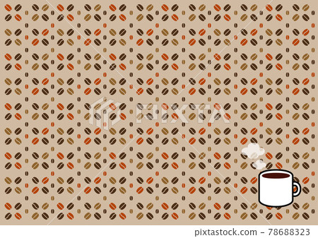 Simple coffee beans & cup background part 5 horizontal Simple coffee beans & cup background part 5 horizontal 78688323
