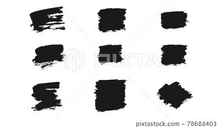 Vector brush strokes text boxes. Grunge textures. Collection of ink freehand drawing Vector brush strokes text boxes. Grunge textures. Collection of ink freehand drawing 78688403