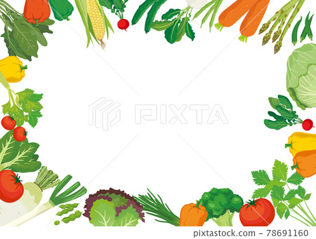 Vegetable frame background ingredients horizontal enclosure Vegetable frame background ingredients horizontal enclosure 78691160