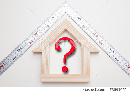 Frequently asked questions about building a house (housing, squares and question marks) 78691651