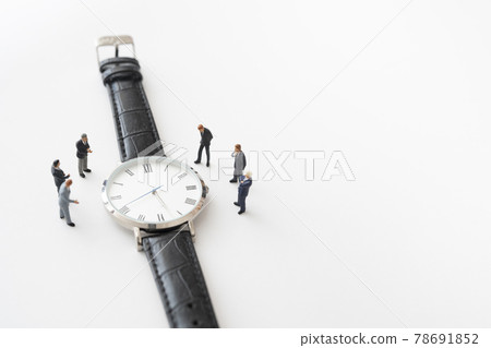 Wristwatch and businessman-style miniature doll Wristwatch and businessman-style miniature doll 78691852
