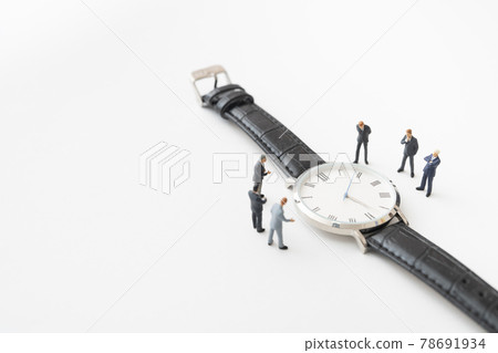 手錶和商人風格的微型玩偶 手錶和商人風格的微型玩偶 78691934