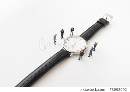 Wristwatch and businessman-style miniature doll 78692002