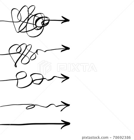 confusion clarity or path vector idea concept. Simplifying the complex . Doodle vector illustration . 78692386
