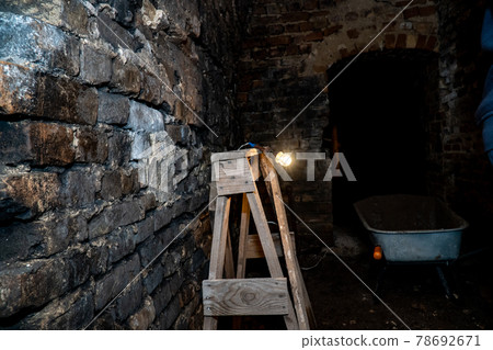 Narrow corridor in the Lutsk dungeon in Ukraine Narrow corridor in the Lutsk dungeon in Ukraine 78692671