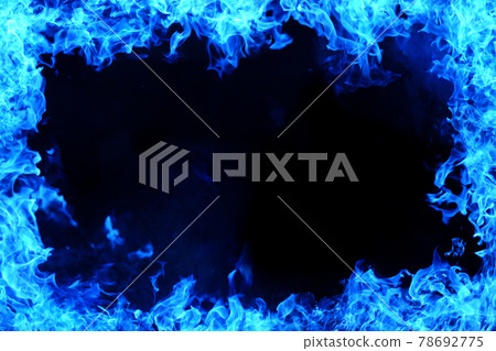 Blue flame frame background image 78692775