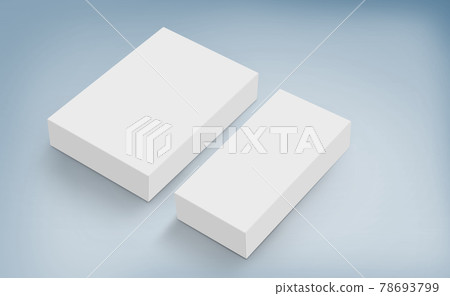 3D white boxes on ground mock-up series 78693799