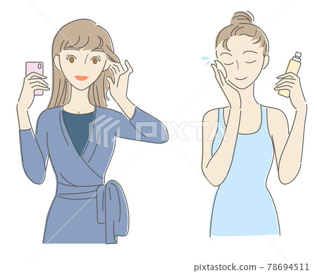 化了妝變真臉的女人（彩色） 78694511