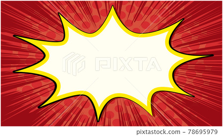 Speech balloon concentrated line American comic style background Speech balloon concentrated line American comic style background 78695979