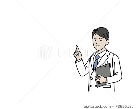 醫生，科學家，穿白大褂的人，教學，複製空間，插圖材料 78696153