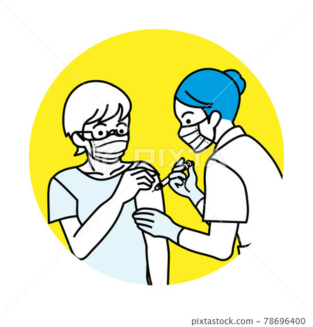 Vaccination Senior Women and Nurses-Upper Body Vaccination Senior Women and Nurses-Upper Body 78696400