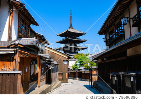 京都市八坂塔和城市景觀 京都市八坂塔和城市景觀 78696886