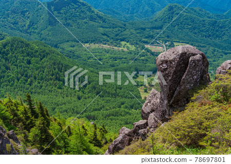 (Nagano Prefecture) The cliffs on the western slope of Ougatou, Utsukushigahara Plateau (Nagano Prefecture) The cliffs on the western slope of Ougatou, Utsukushigahara Plateau 78697801