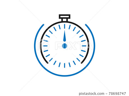 Stopwatch Duration Icon Outline Vector. Hour Timer Stock