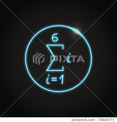 Neon math sequence icon in line style Neon math sequence icon in line style 78698773